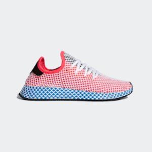 Adidas Deerupt Women's Runner in Solar Red Blue Bird, Size 7.5
